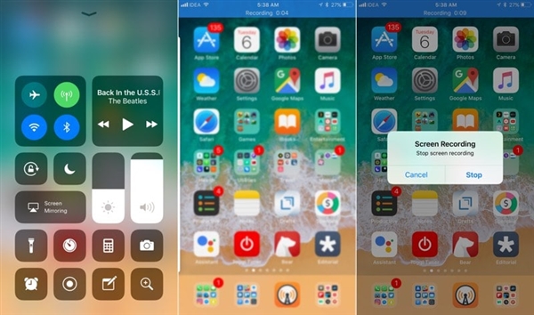 终于把安卓这项功能实现了！iOS 11录屏功能演示：超好用